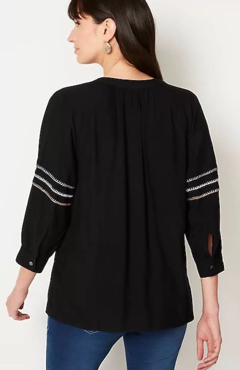 J.Jill Pure Jill Multicolored Whipstitch Top | Jjill | Women Shirts & Blouses