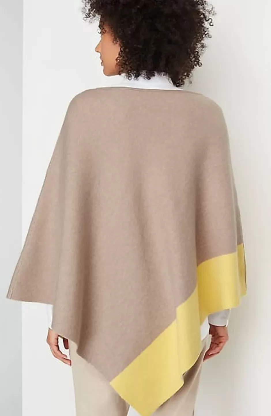 J.Jill Reversible Color-Blocked Knit Poncho | Jjill | Women Ponchos, Ruanas & Scarves